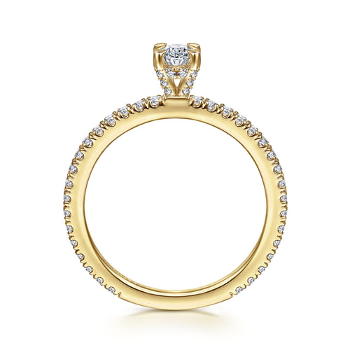 14K Yellow Gold Diamond Engagement Ring