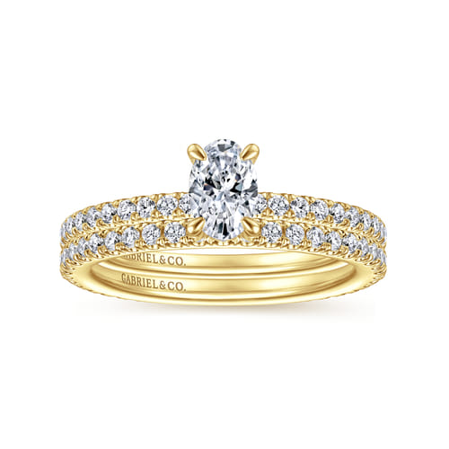 14K Yellow Gold Diamond Engagement Ring