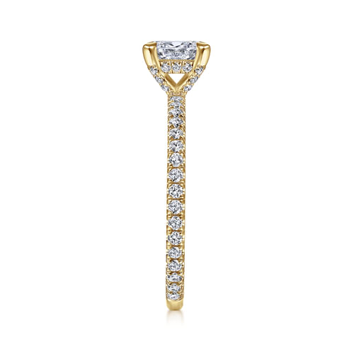 14K Yellow Gold Diamond Engagement Ring