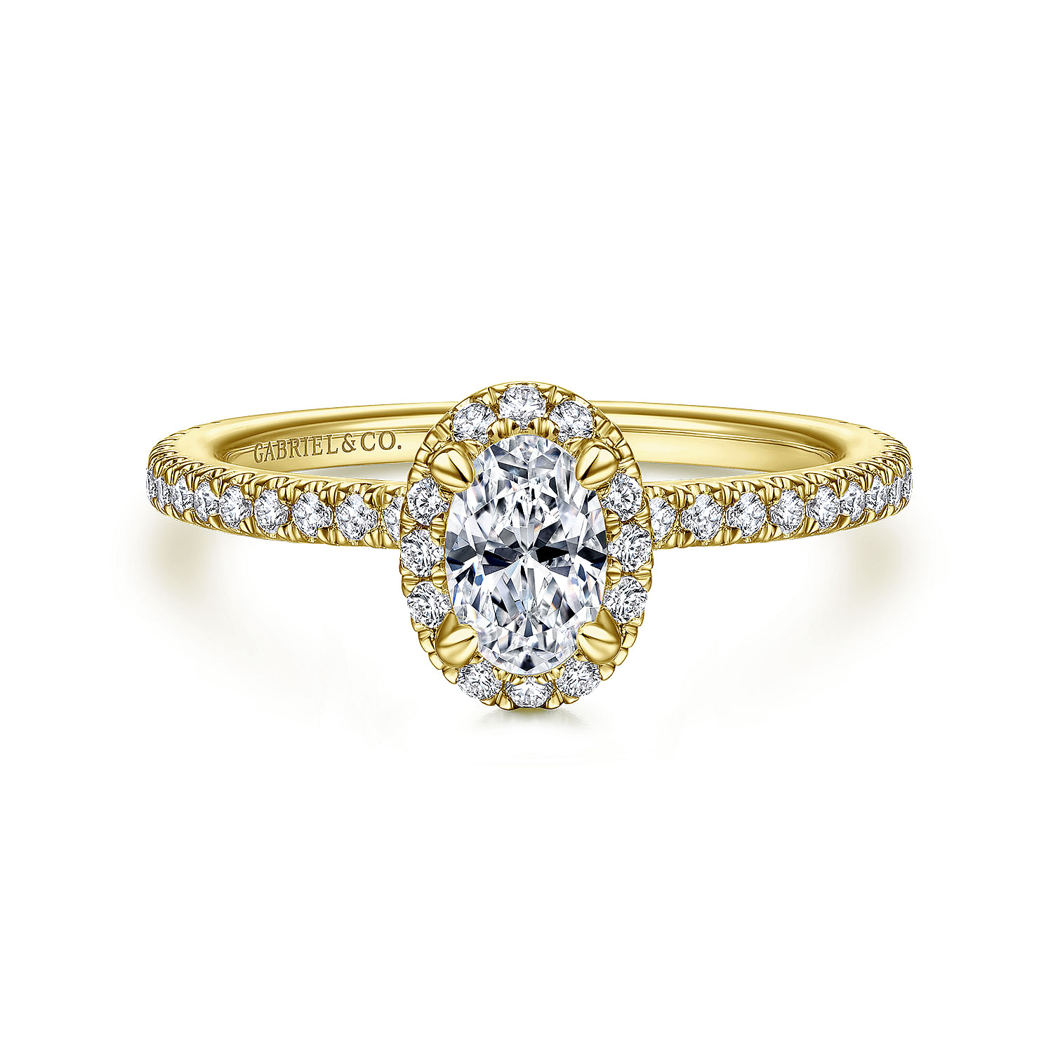Gabriel - 14K Yellow Gold Diamond Engagement Ring