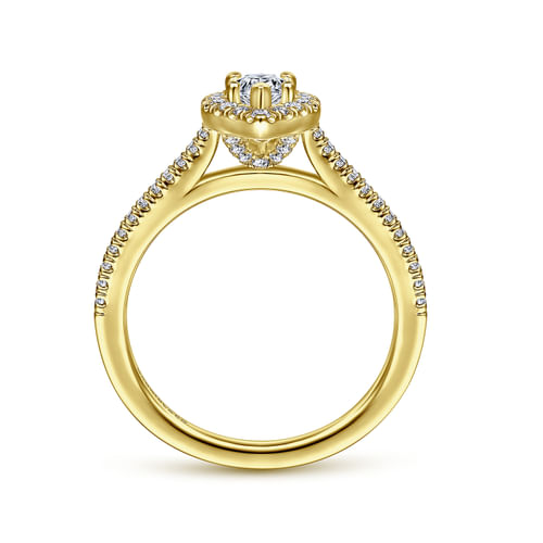 14K Yellow Gold Diamond Engagement Ring