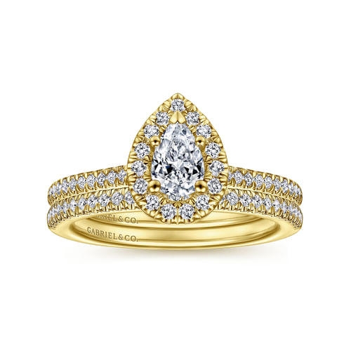14K Yellow Gold Diamond Engagement Ring