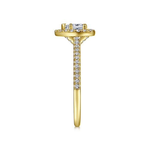14K Yellow Gold Diamond Engagement Ring