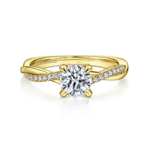 14K Yellow Gold Diamond Engagement Ring