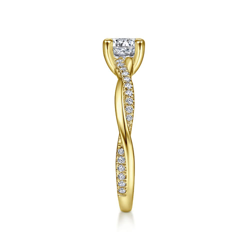 14K Yellow Gold Diamond Engagement Ring