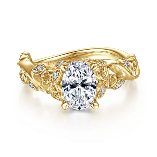 Gabriel - 14K Yellow Gold Diamond Engagement Ring