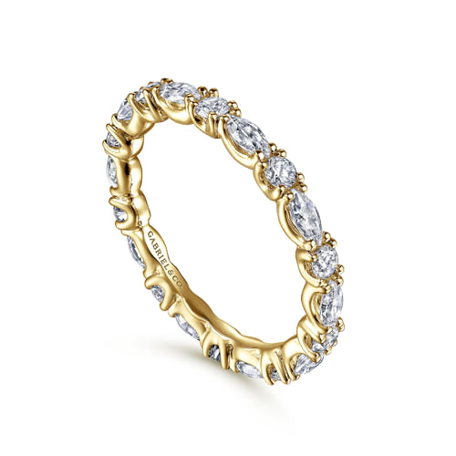 14K Yellow Gold Diamond Eternity Band