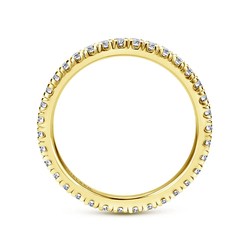 14K Yellow Gold Diamond Eternity Wedding Band