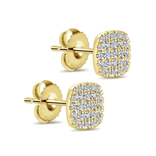 14K Yellow Gold Diamond Fashion Earrings