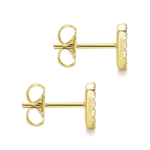 14K Yellow Gold Diamond Fashion Earrings