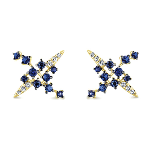 14K Yellow Gold Diamond Fashion Earrings