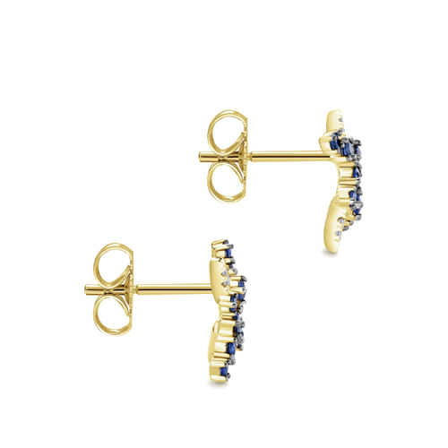 14K Yellow Gold Diamond Fashion Earrings