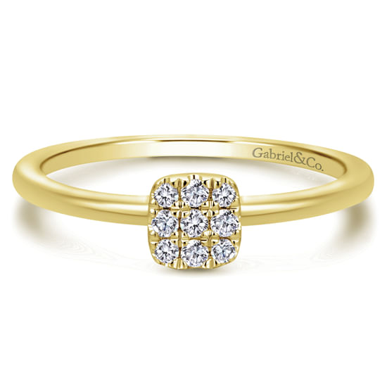 Gabriel - 14K Yellow Gold Diamond Fashion Ladies Ring