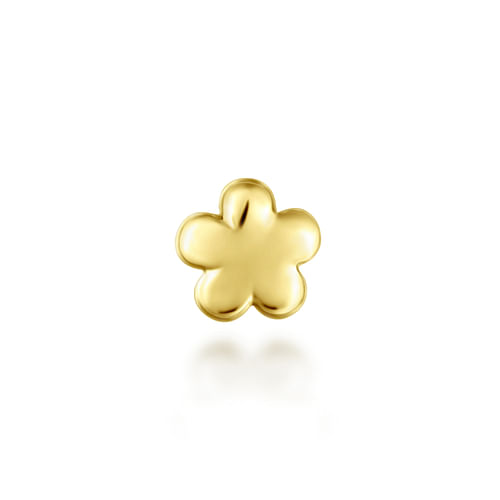 14K Yellow Gold Diamond Flower Locket Charm