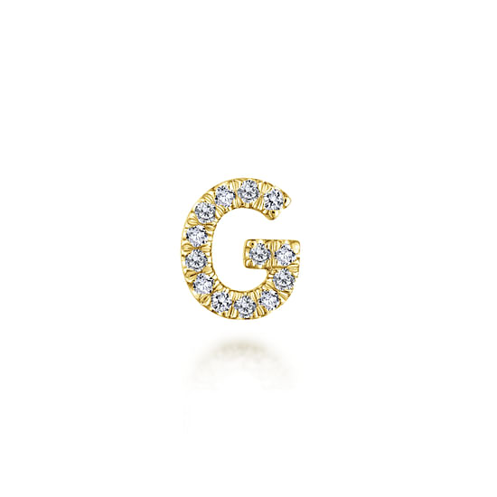 Gabriel - 14K Yellow Gold Diamond G Initial Locket Charm