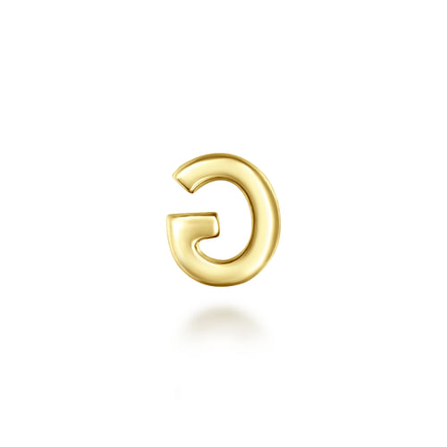 14K Yellow Gold Diamond G Initial Locket Charm