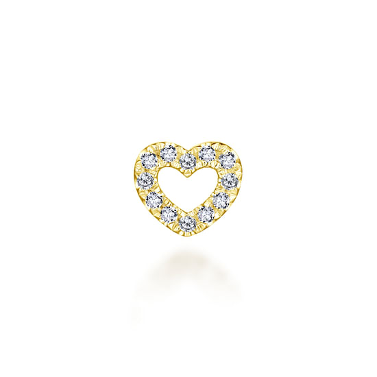 Gabriel - 14K Yellow Gold Diamond Heart Locket Charm