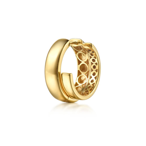 14K Yellow Gold Diamond Intricate Hoop Earrings