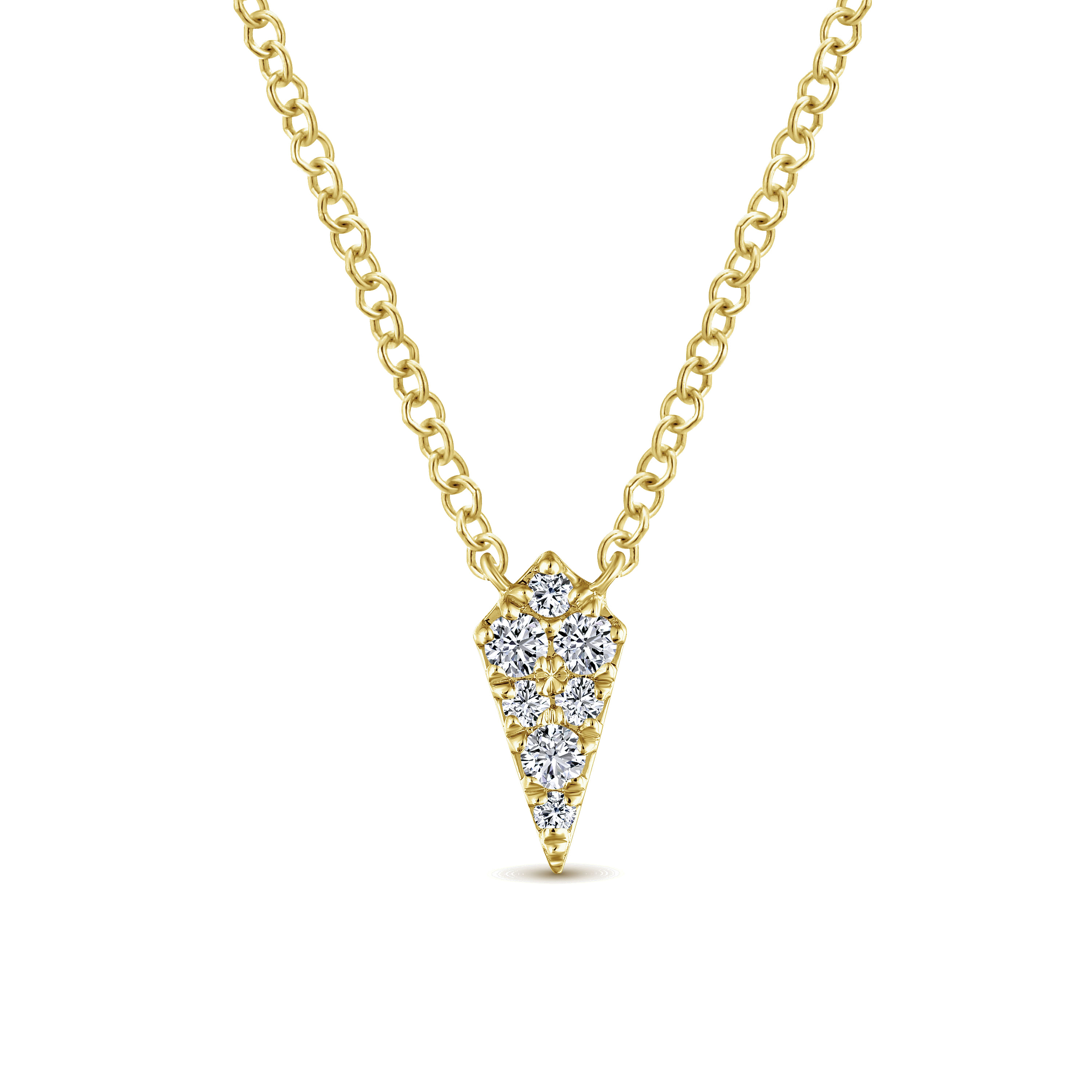 Gabriel - 14K Yellow Gold Diamond Kite Pendant Necklace