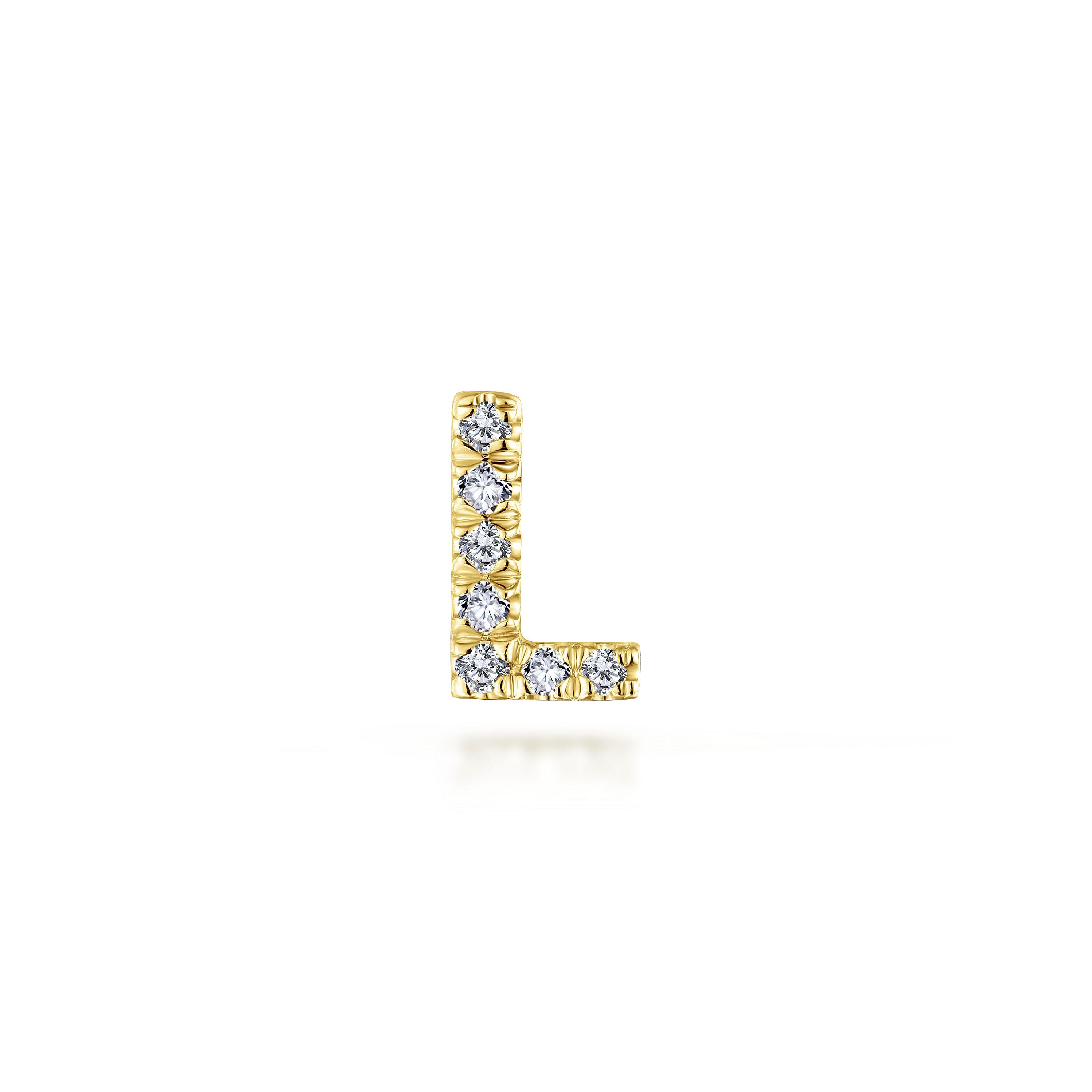 Gabriel - 14K Yellow Gold Diamond L Initial Locket Charm