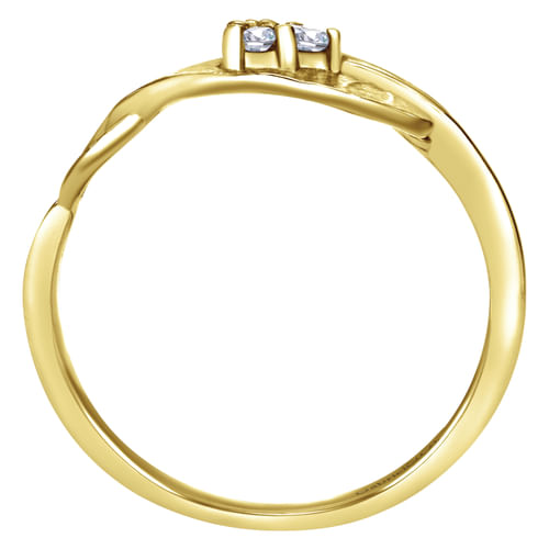 14K Yellow Gold Diamond Ladies Ring