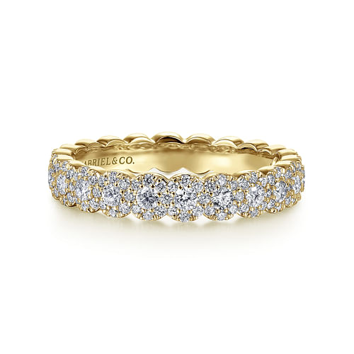 14K Yellow Gold Diamond Ladies Ring