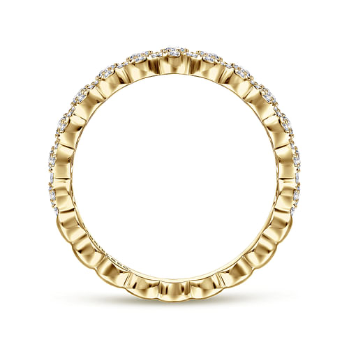 14K Yellow Gold Diamond Ladies Ring