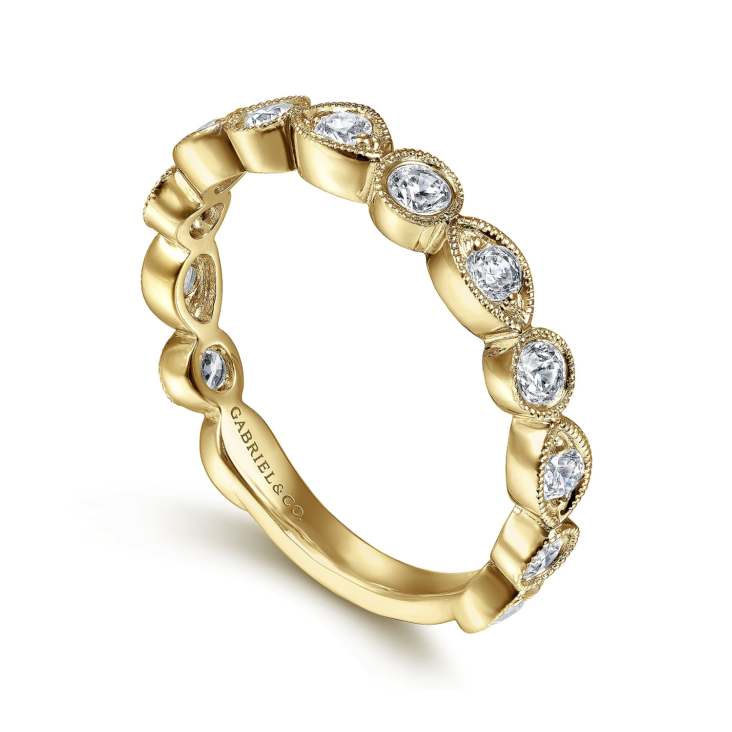 14K Yellow Gold Diamond Ladies Ring