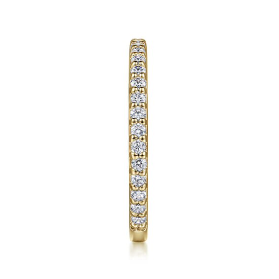 14K Yellow Gold Diamond Ladies Stackable Ring angle 4