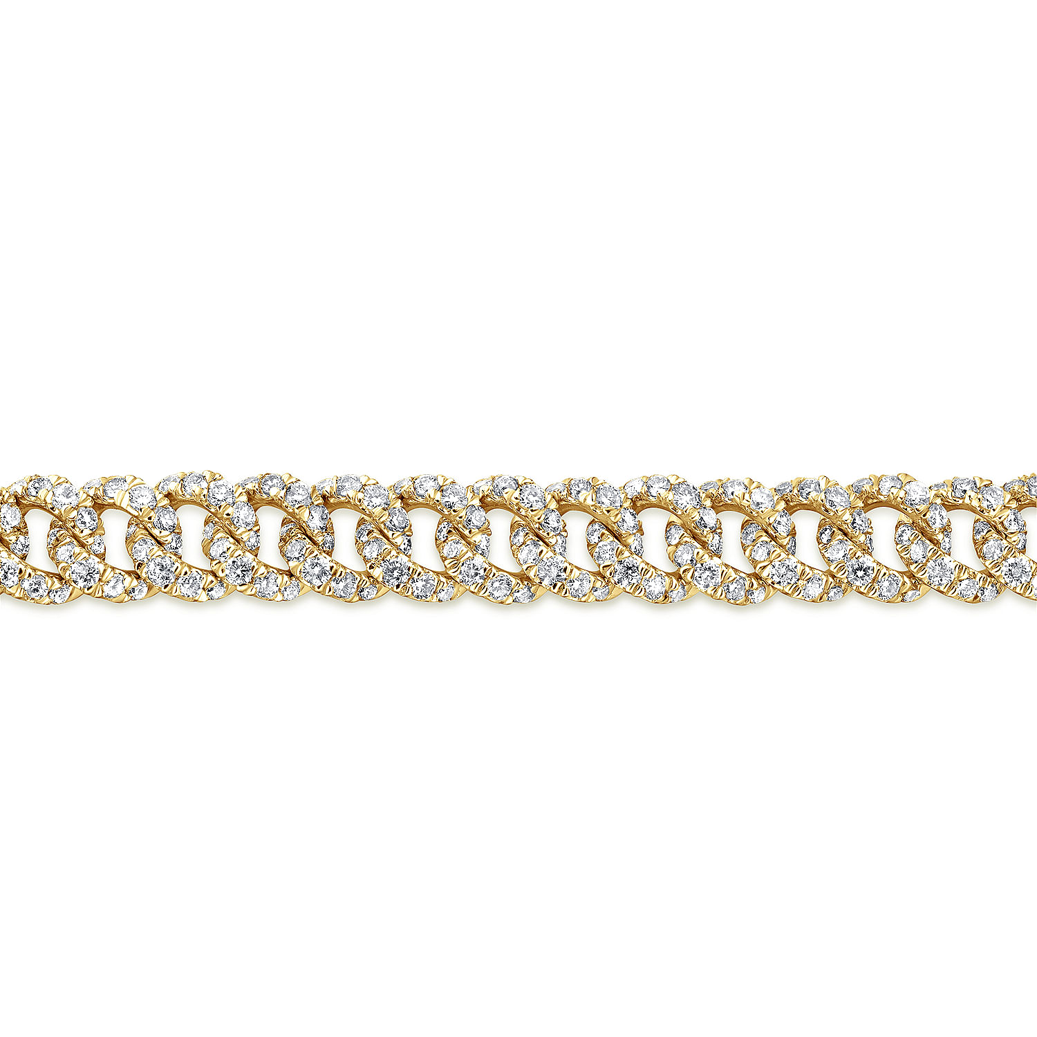 14K Yellow Gold Diamond Link Tennis Bracelet