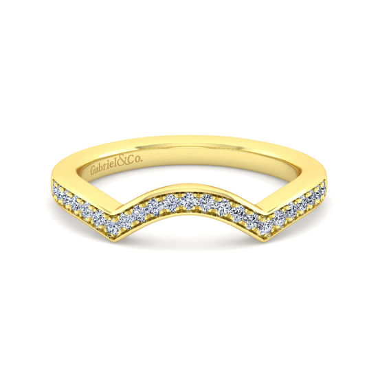 Gabriel - 14K Yellow Gold Diamond Matching Wedding Band