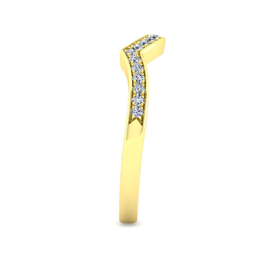 14K Yellow Gold Diamond Matching Wedding Band