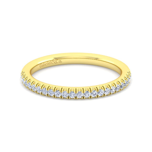 14K Yellow Gold Diamond Matching Wedding Band