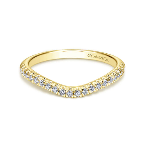 14K Yellow Gold Diamond Matching Wedding Band