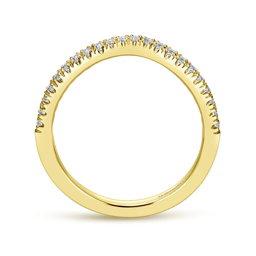14K Yellow Gold Diamond Matching Wedding Band