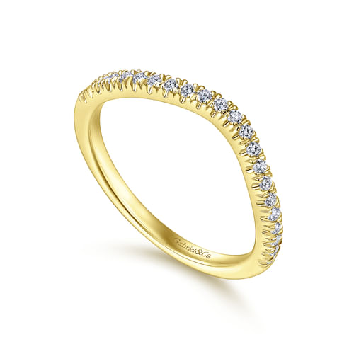 14K Yellow Gold Diamond Matching Wedding Band