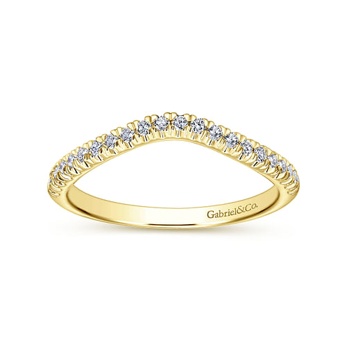 14K Yellow Gold Diamond Matching Wedding Band