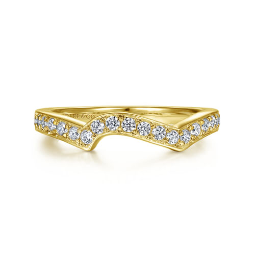 14K Yellow Gold Diamond Matching Wedding Band