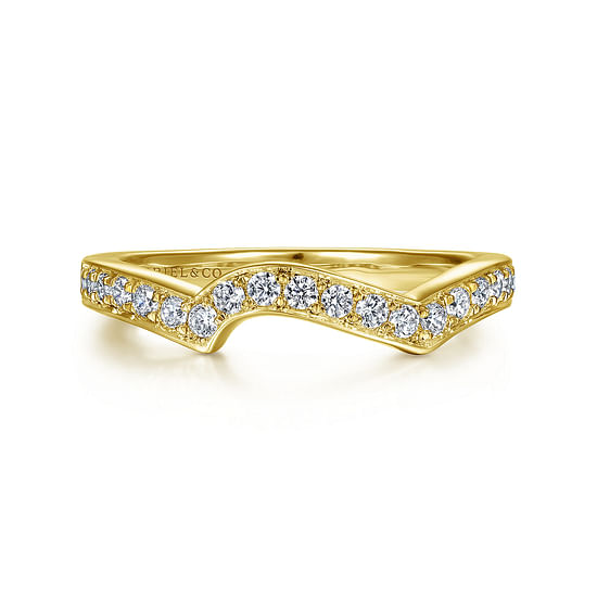 Gabriel - 14K Yellow Gold Diamond Matching Wedding Band