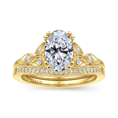 14K Yellow Gold Diamond Matching Wedding Band 14K Yellow Gold Diamond Matching Wedding Band