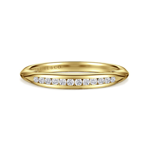14K Yellow Gold Diamond Matching Wedding Band
