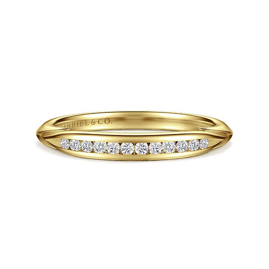 Gabriel - 14K Yellow Gold Diamond Matching Wedding Band