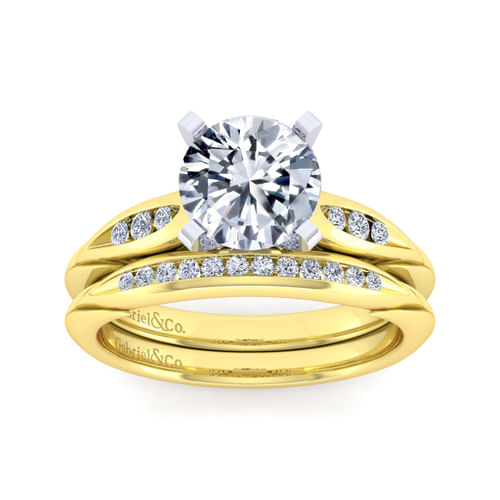 14K Yellow Gold Diamond Matching Wedding Band