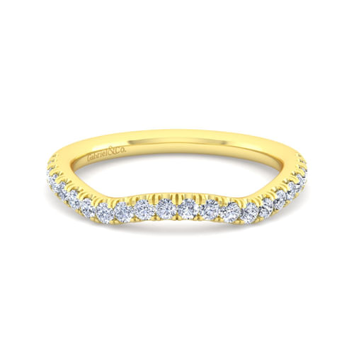 14K Yellow Gold Diamond Matching Wedding Band