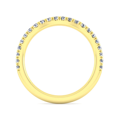 14K Yellow Gold Diamond Matching Wedding Band