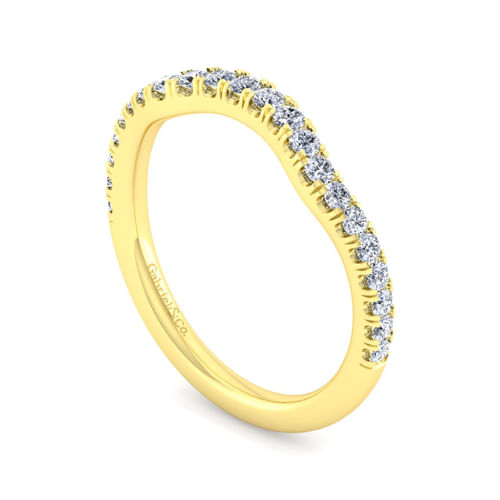 14K Yellow Gold Diamond Matching Wedding Band
