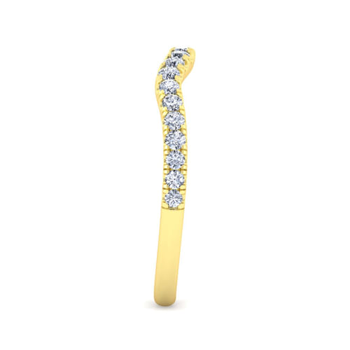 14K Yellow Gold Diamond Matching Wedding Band