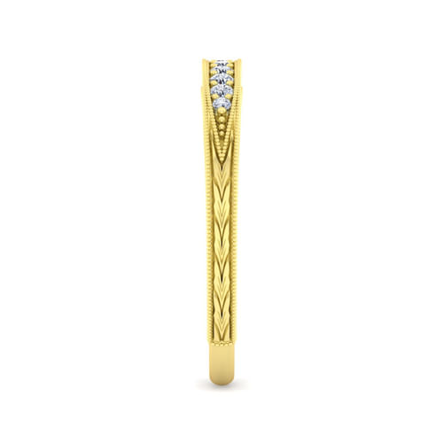 14K Yellow Gold Diamond Matching Wedding Band