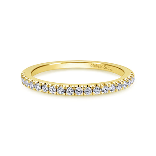 14K Yellow Gold Diamond Matching Wedding Band