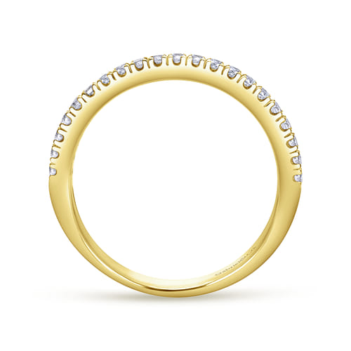 14K Yellow Gold Diamond Matching Wedding Band